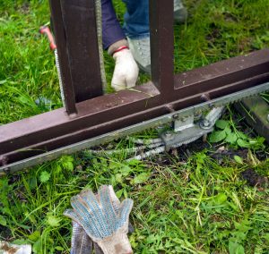 sliding gate track maintenance and repair 2